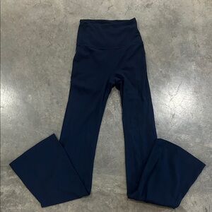 Navy High-Waisted Flare Leggings